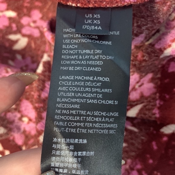 FREE PEOPLE Tiers Of Joy Plum Floral Print Maxi Size: XS Color: Plum - Picture 9 of 13